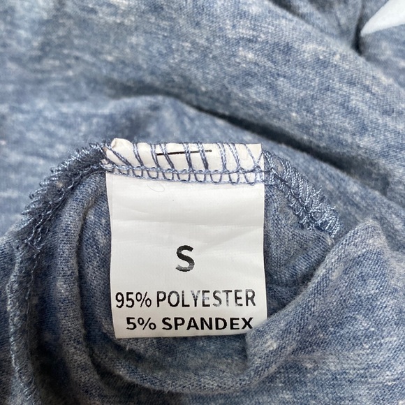 🎉HP🎉 Boutique Star Hi Lo Tie Top 💗 Heathered Blue & White - Picture 14 of 14